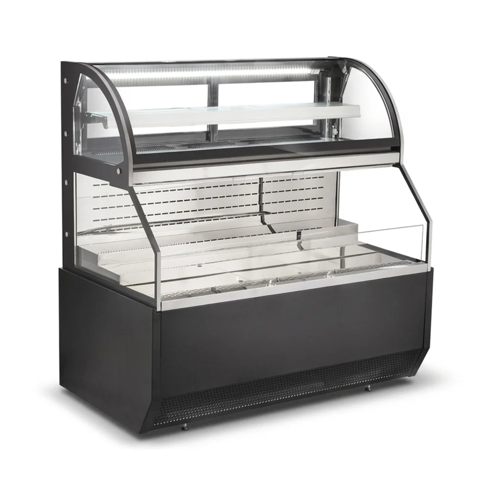 ChillCore Series 71" Open Air Refrigerated Display Case, 24.1 Cu.ft, 1 Shelf, 2 Decks