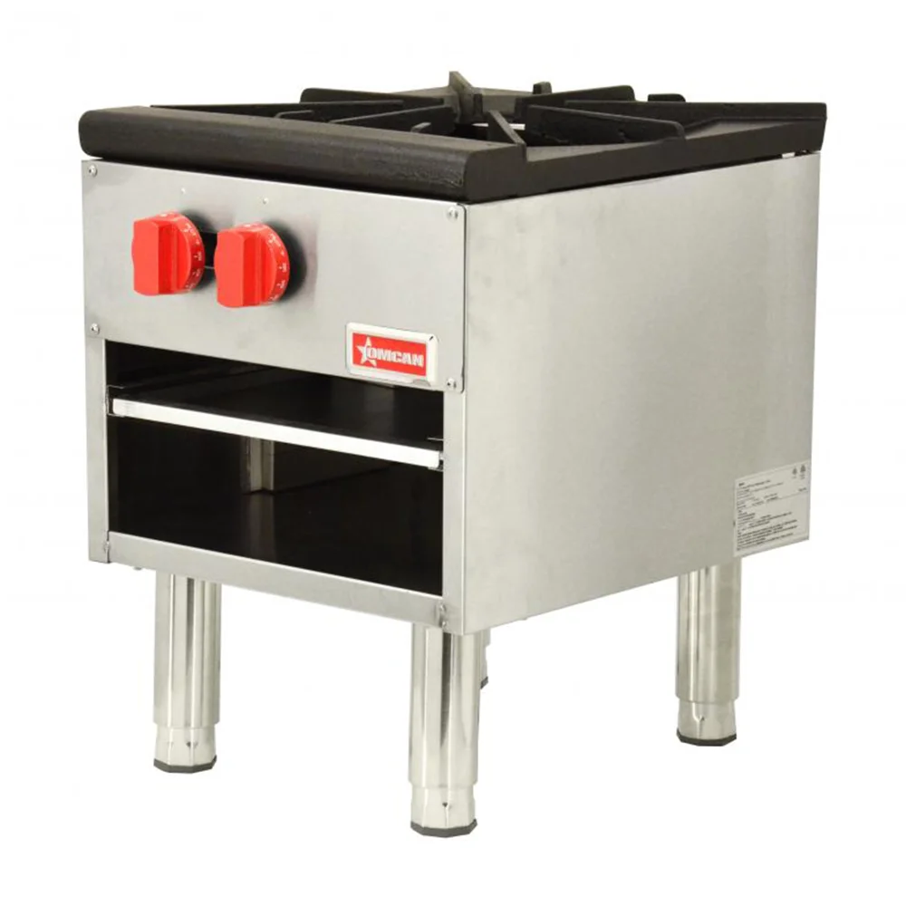 Omcan CE-CN-0533-S 21" Stock Pot Range, 1 Burner, 100,000 BTU, Convertible, 1 Year Warranty