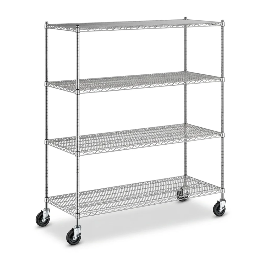 Serv-Ware 24" x 72" Chrome Wire Shelving Kit with 84" Posts