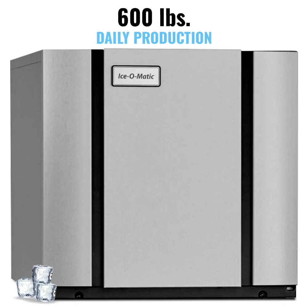 Ice-O-Matic air cooled half cube ice machine head without storage bin, ensuring steady ice production for professional kitchens.