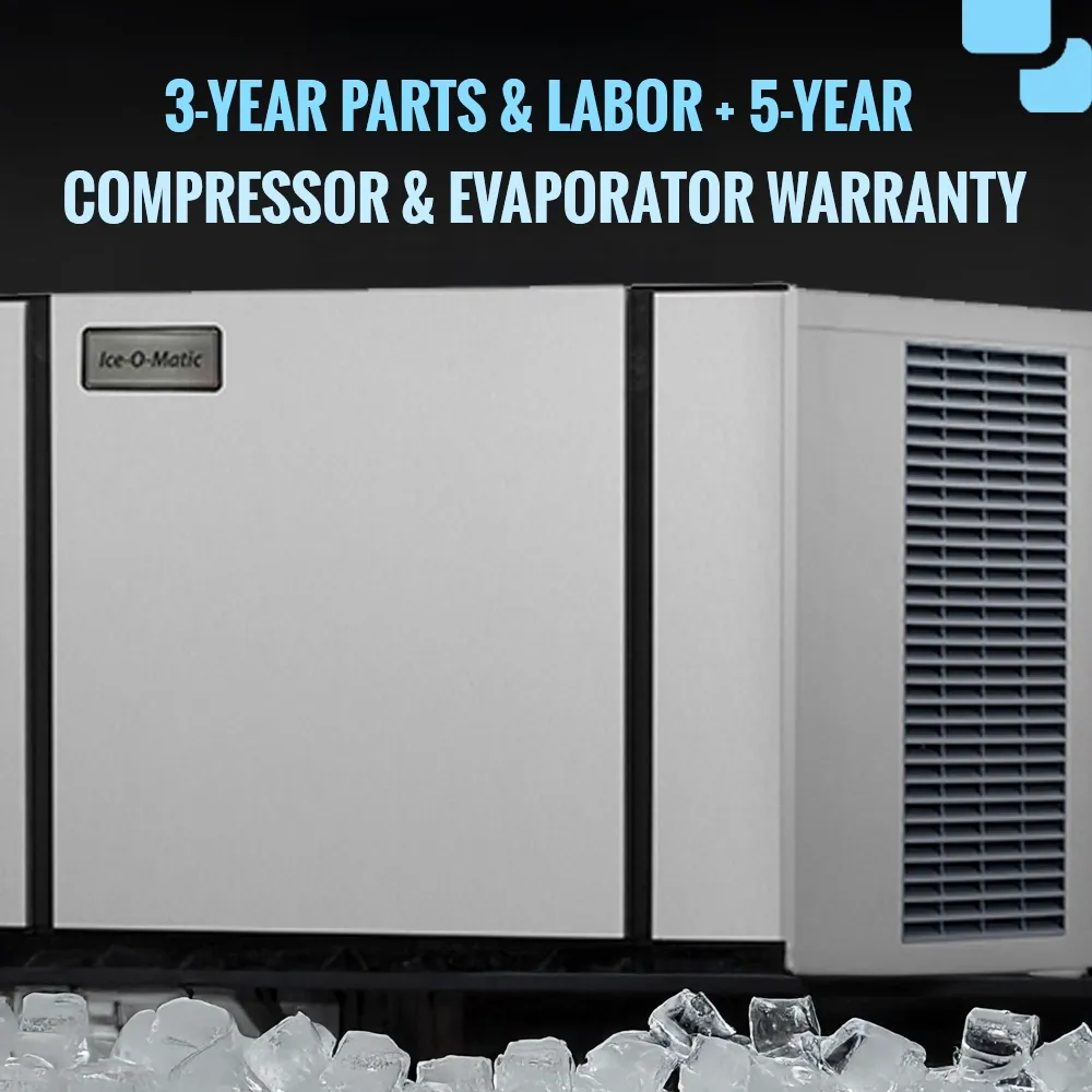 Ice-O-Matic remote cooled half cube ice machine head without storage bin, designed for reliable high-volume ice output in professional use.