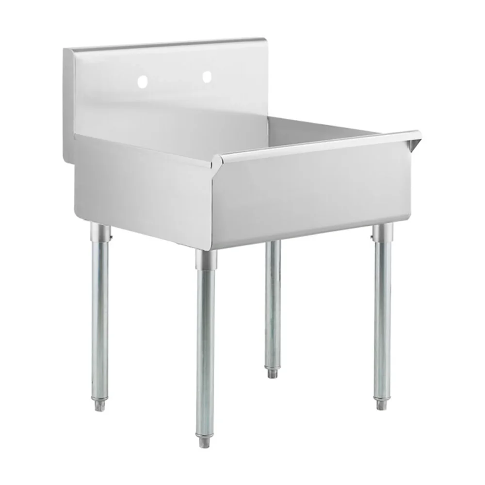 ChefPro Series 24" Floor Mop Sink, 18-Gauge, 430 Stainless Steel, 24" x 21" x 8" Bowl