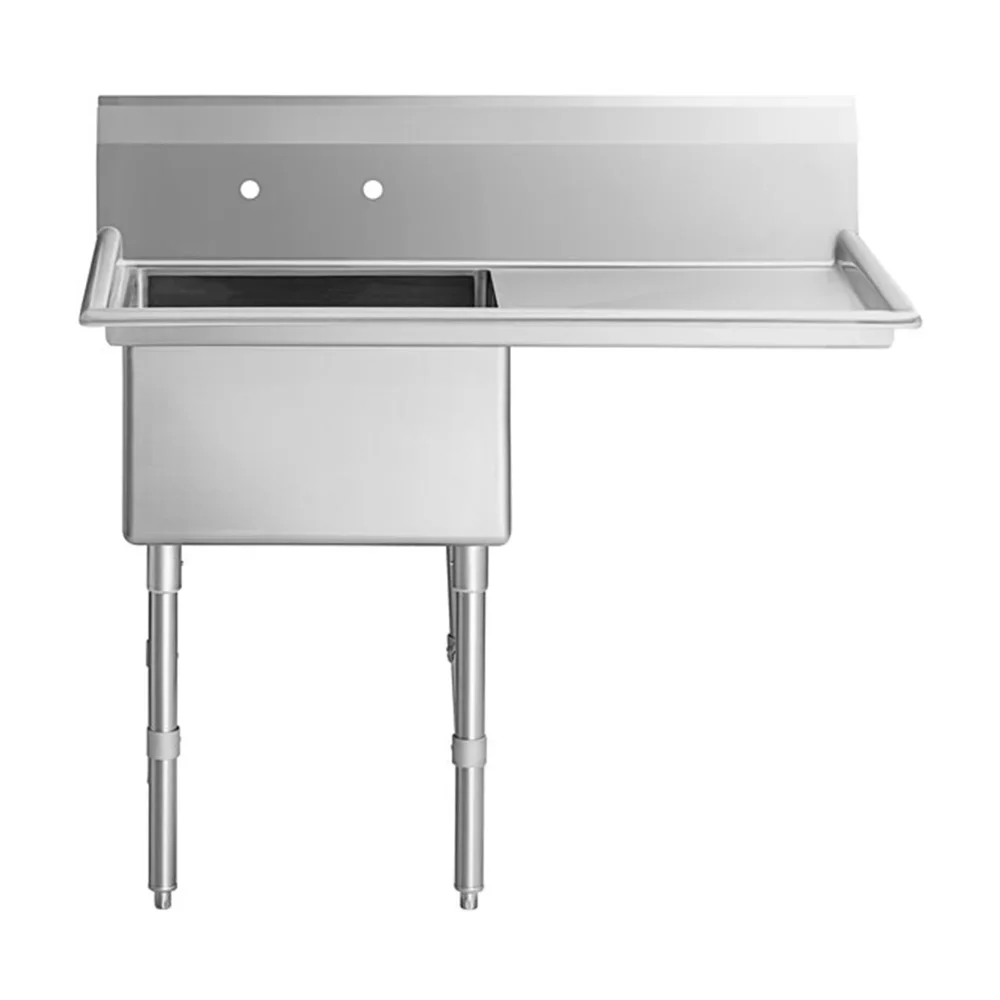 ChefPro Series 50" One Compartment Sink, Right Drainboard, Cross Bracing