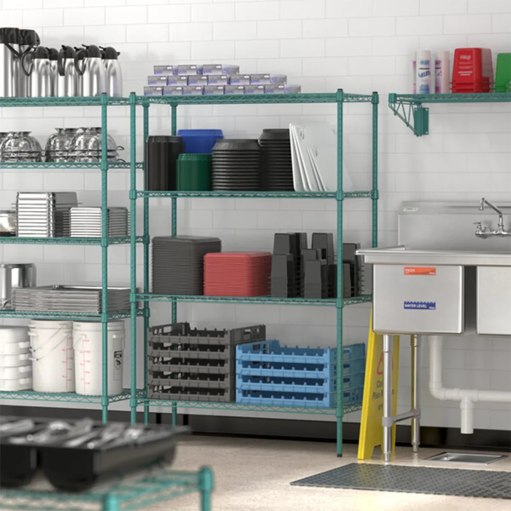 ChefPro Series 24" x 30" x 74" NSF Green Epoxy 5-Shelf Kit