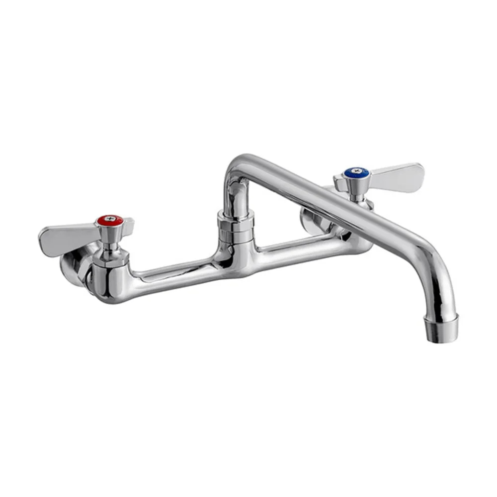ChefPro Series Wall Mount Faucet with 8" Centers and 12" Swing Spout, 2 GPM