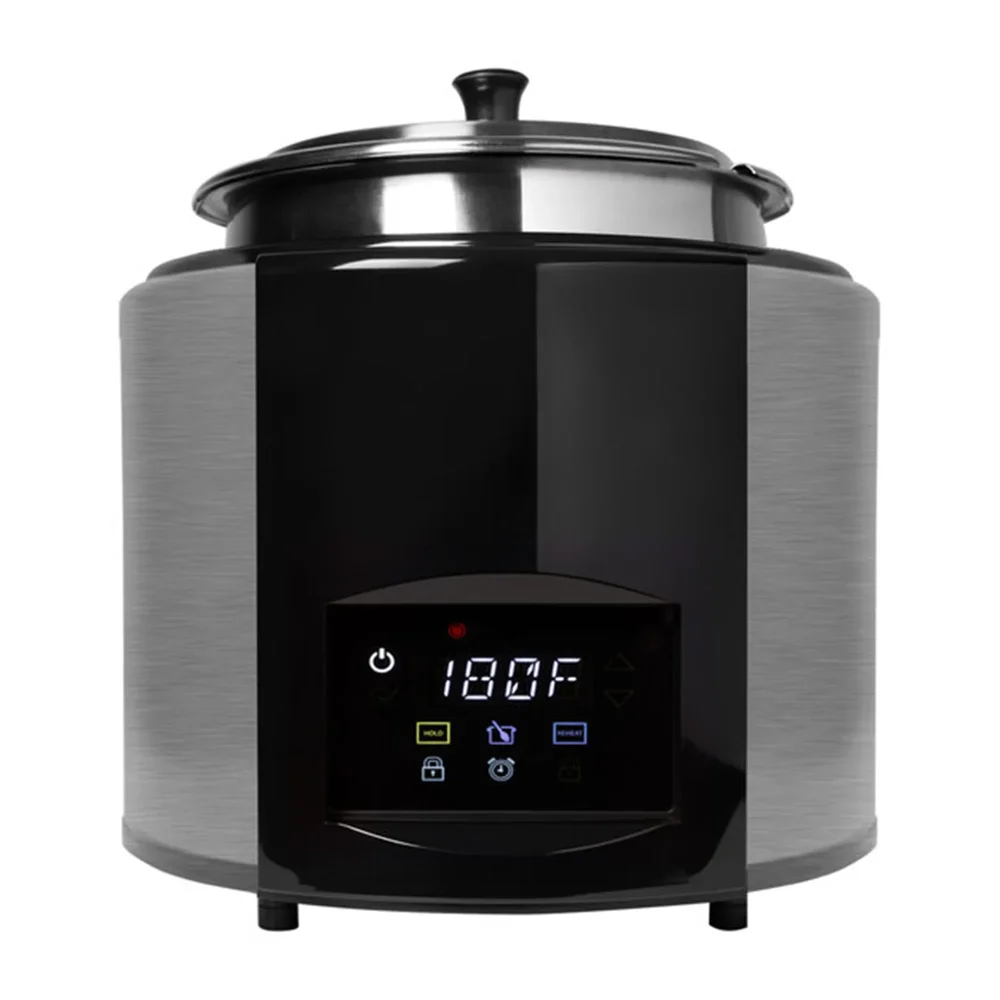 ChefPro Series 11 qt. Round Brushed Aluminum Soup Rethermalizer / Warmer, 800W, 100/120V