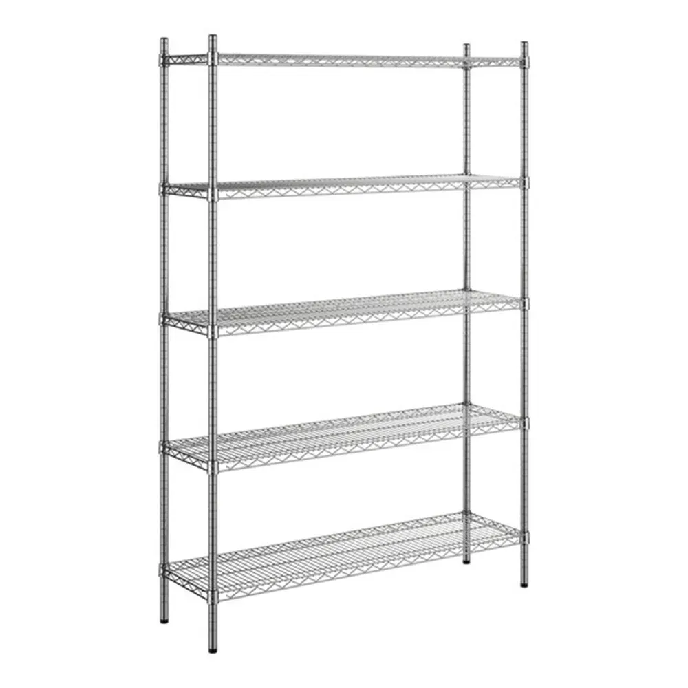 ChefPro Series 14" x 48" NSF Chrome 5-Shelf Kit with 72" Posts