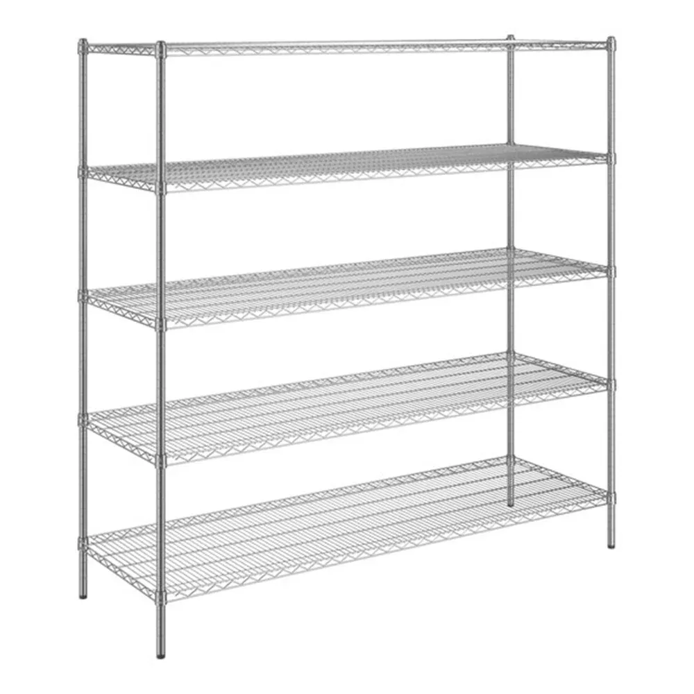 ChefPro Series 24" x 72" NSF Chrome 5-Shelf Kit with 72" Posts