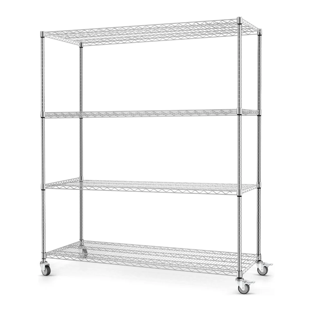 ChefPro Series 60" x 24" Chrome Wire Shelving Kit with 72" Posts