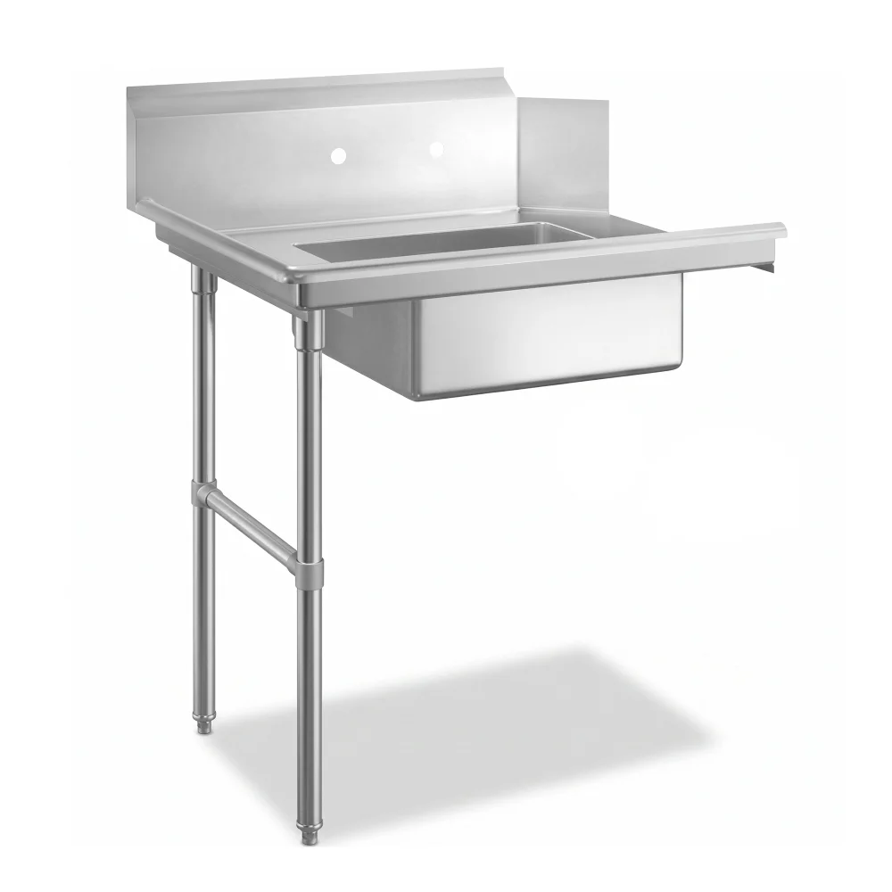 ChefPro Series 36" 16 Gauge Soiled Dish Table, Left Drainboard