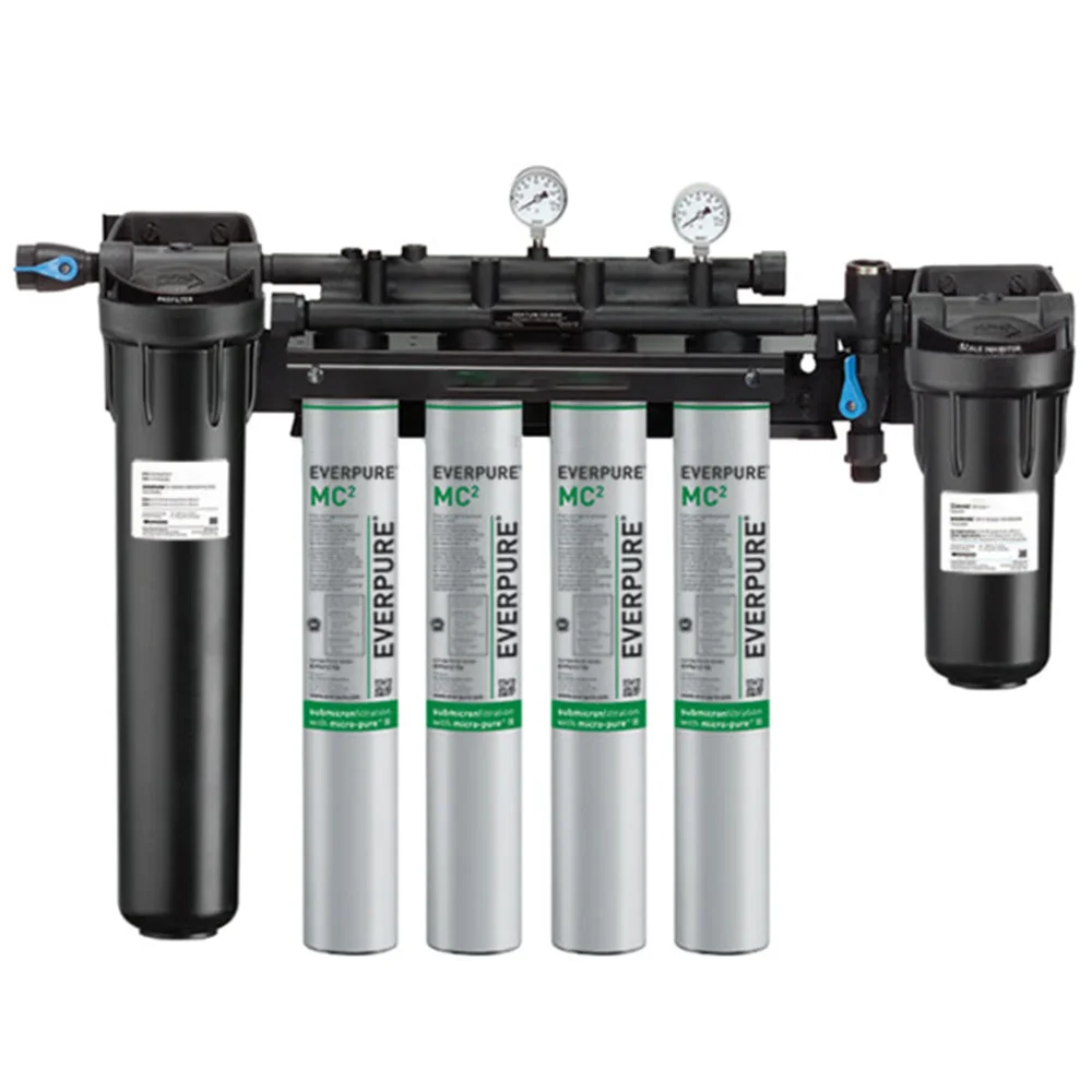 ChefPro Series High Flow CSR Quad-MC2 Water Filtration System with Pre-Filter - 0.2 Micron and 6.7 GPM