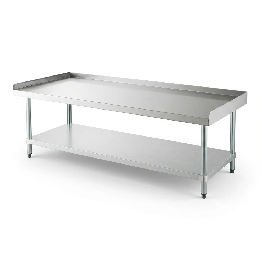 ChefPro Series 30" x 72" Stainless Steel Equipment Stand with Galvanized Undershelf, 16-Gauge