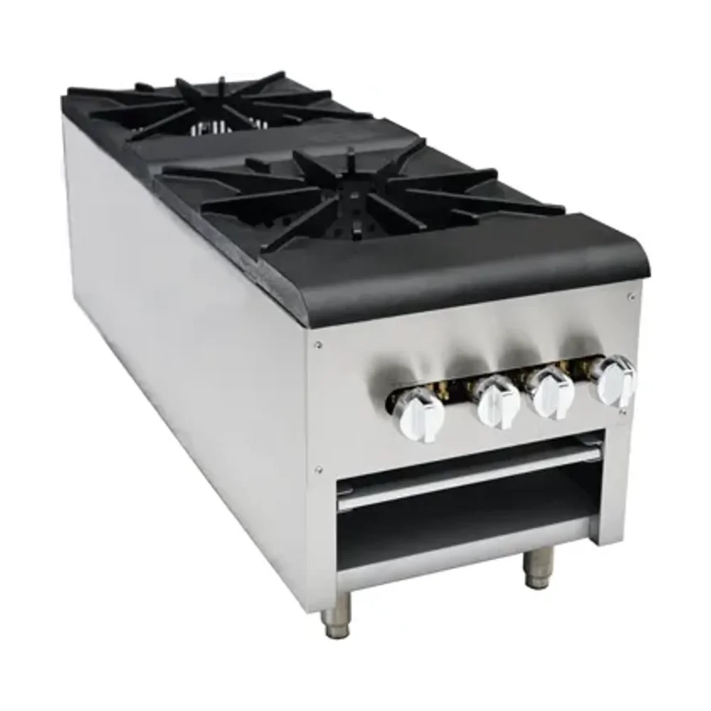 Cookline 18" Commercial Stock Pot Range with 2 Burners, 220,000 BTU - Convertible
