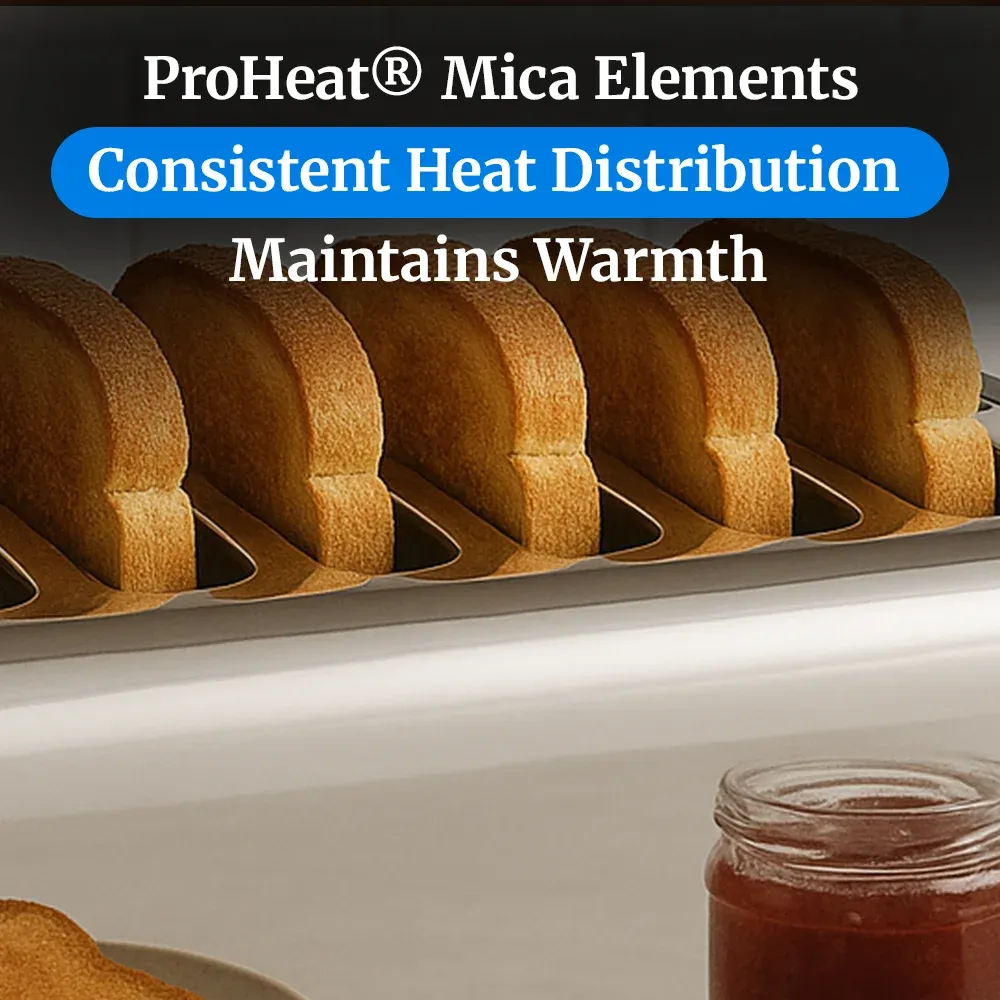 Cadco six-slice standard toaster, commercial kitchen compact stainless steel, high-speed slots, adjustable, catering durable easy-clean.