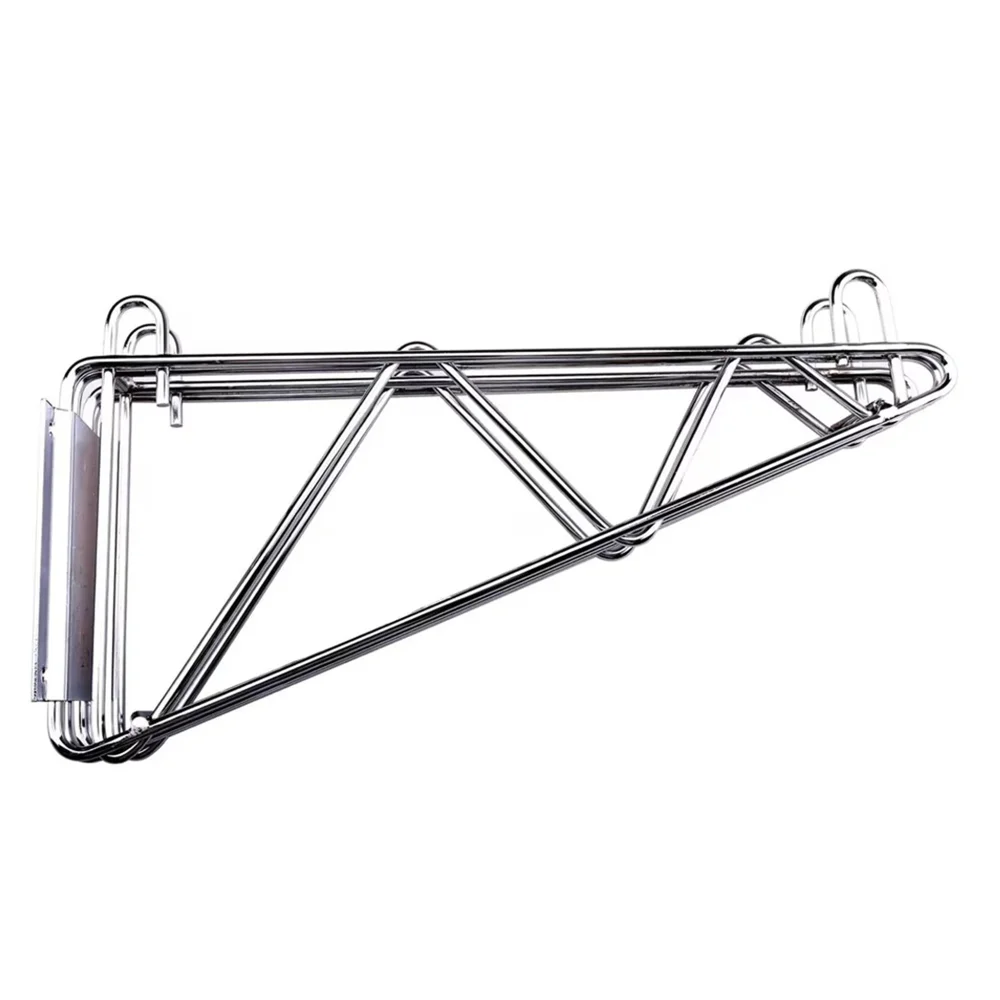 ProKitchen Series 14" Deep Double Wall Mounting Bracket for Adjoining Chrome Wire Shelving