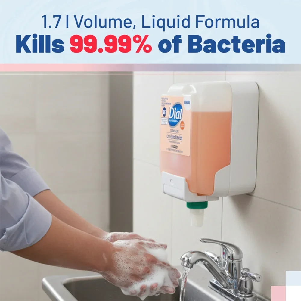 Dial 19723 1.7 Liters Antimicrobial Hand Wash, 1700 Series, 3/Case