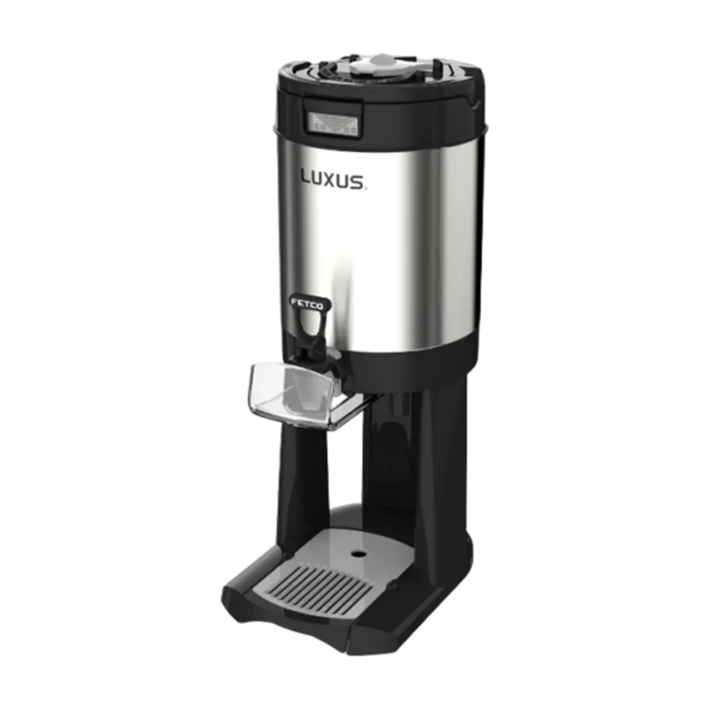 Fetco D449 LUXUS® Thermal Coffee Dispenser, 1 1/2 Gallon, Black, Stainless Steel