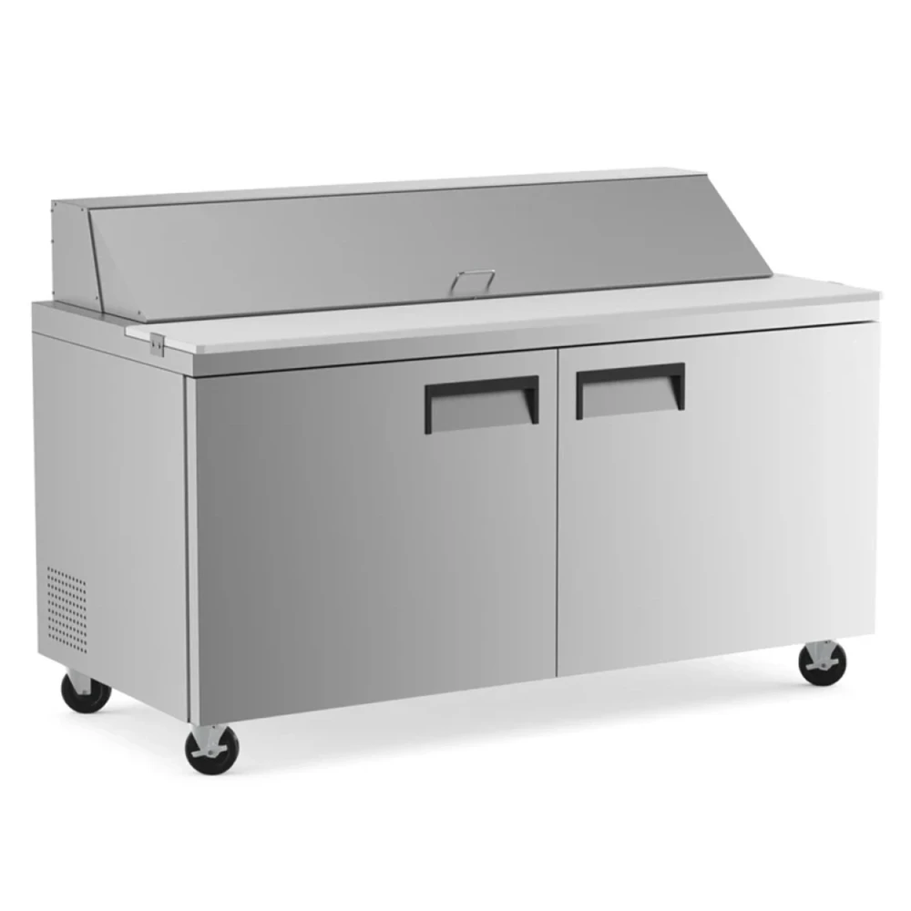 ProKitchen Series 60" Bain Marie Sandwich Prep Table Refrigerator, 20 Cu.ft, 15 Pans