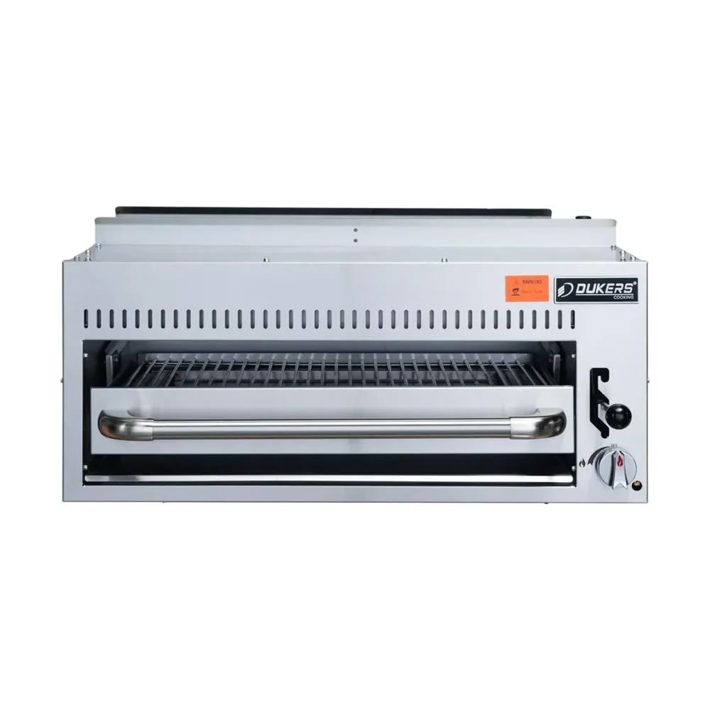 Dukers 36" Salamander Broiler, Countertop, Stainless Steel, Natural Gas, 1-Year Warranty