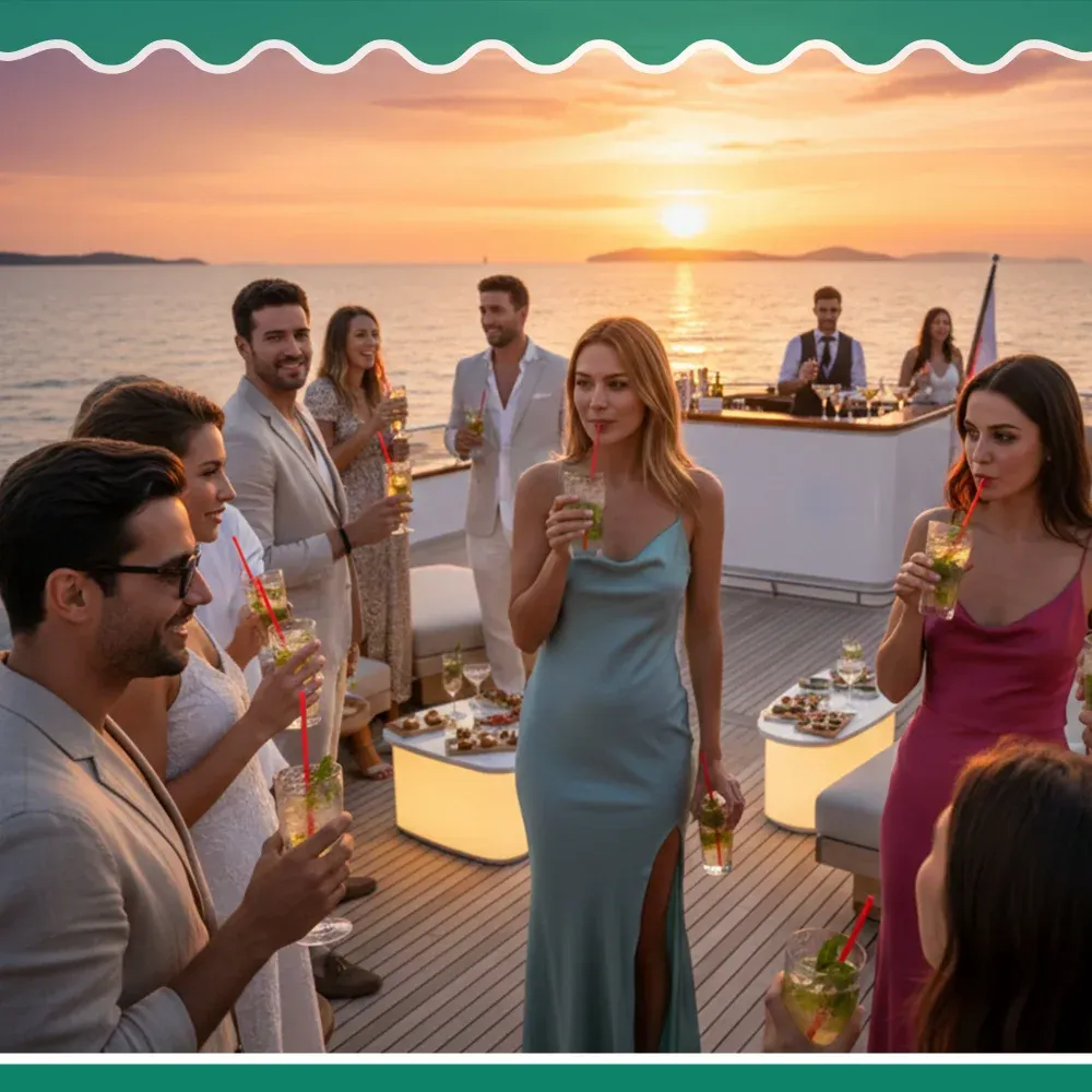 Dinelux Series 10.25" Giant Straw, Paper Wrapped, Red, 1200/Case