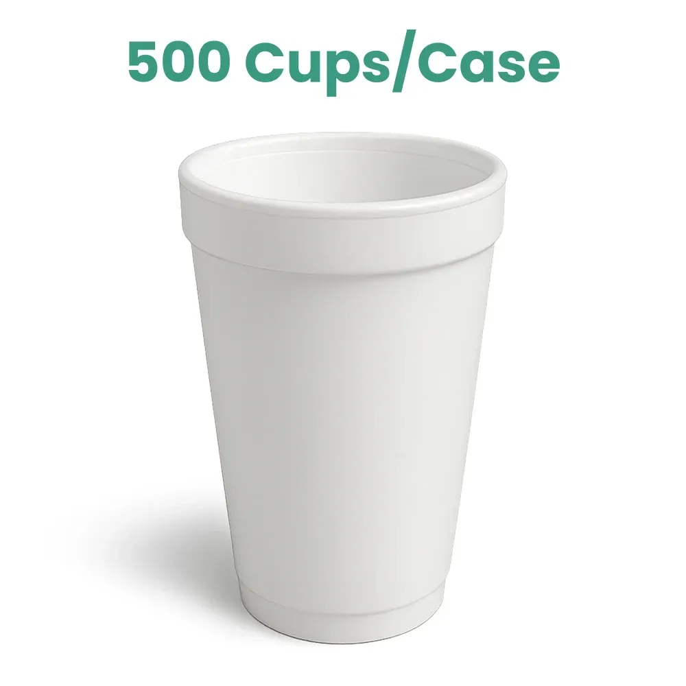 Dinelux Series 16 oz White Vio Cup, 500/Case