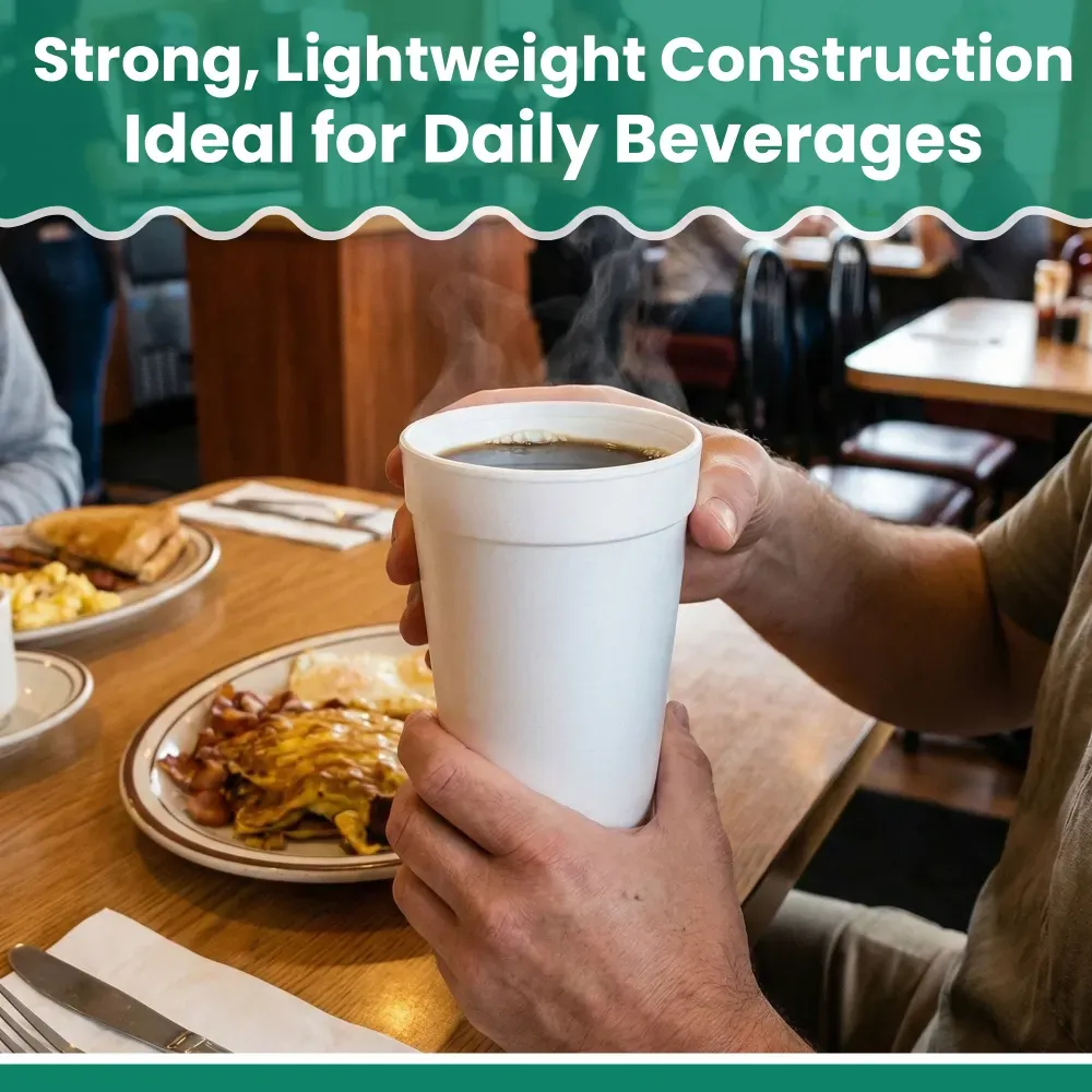 Dinelux Series 16 oz White Vio Cup, 500/Case