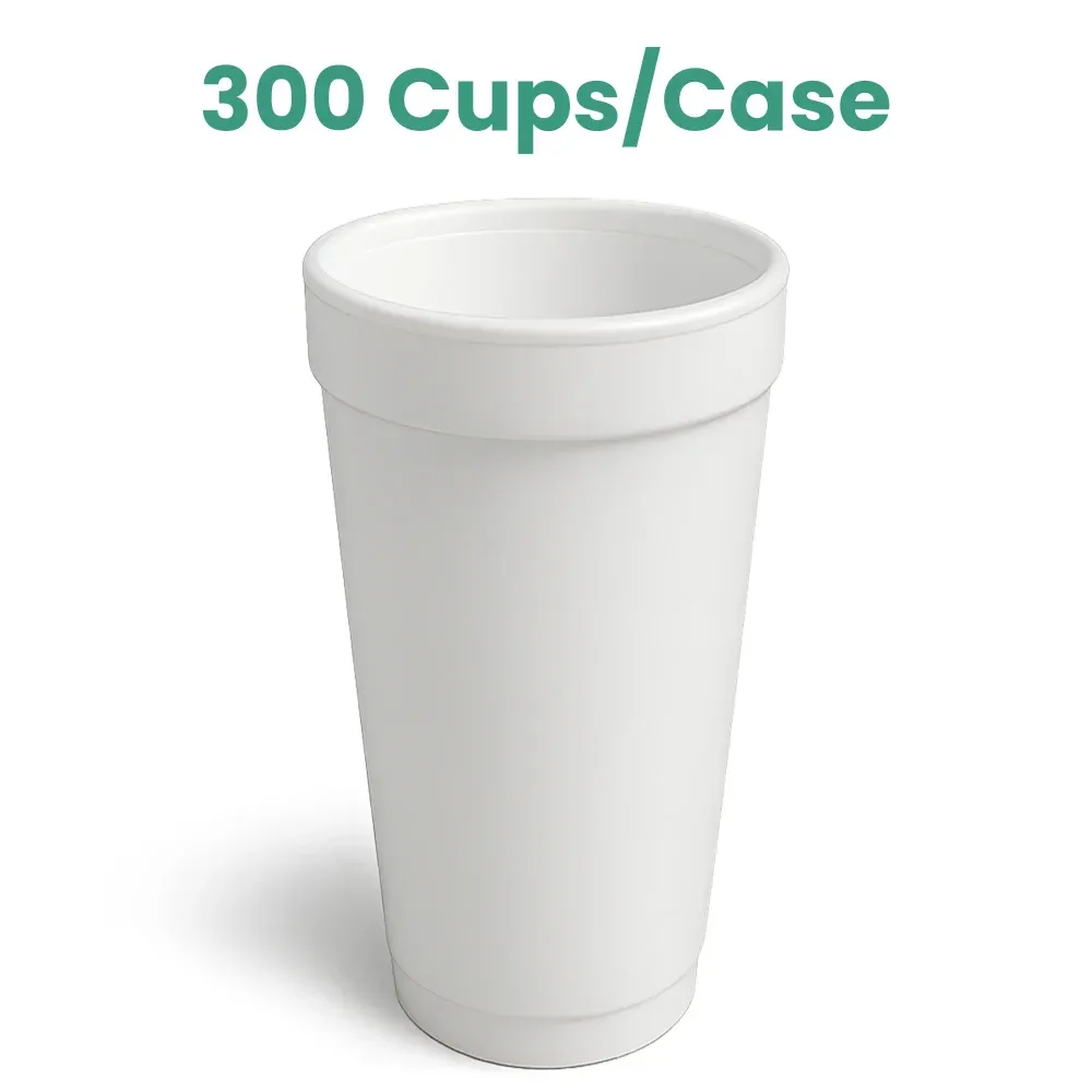 Dinelux Series 32 oz White Pedestal Cup, 300/Case