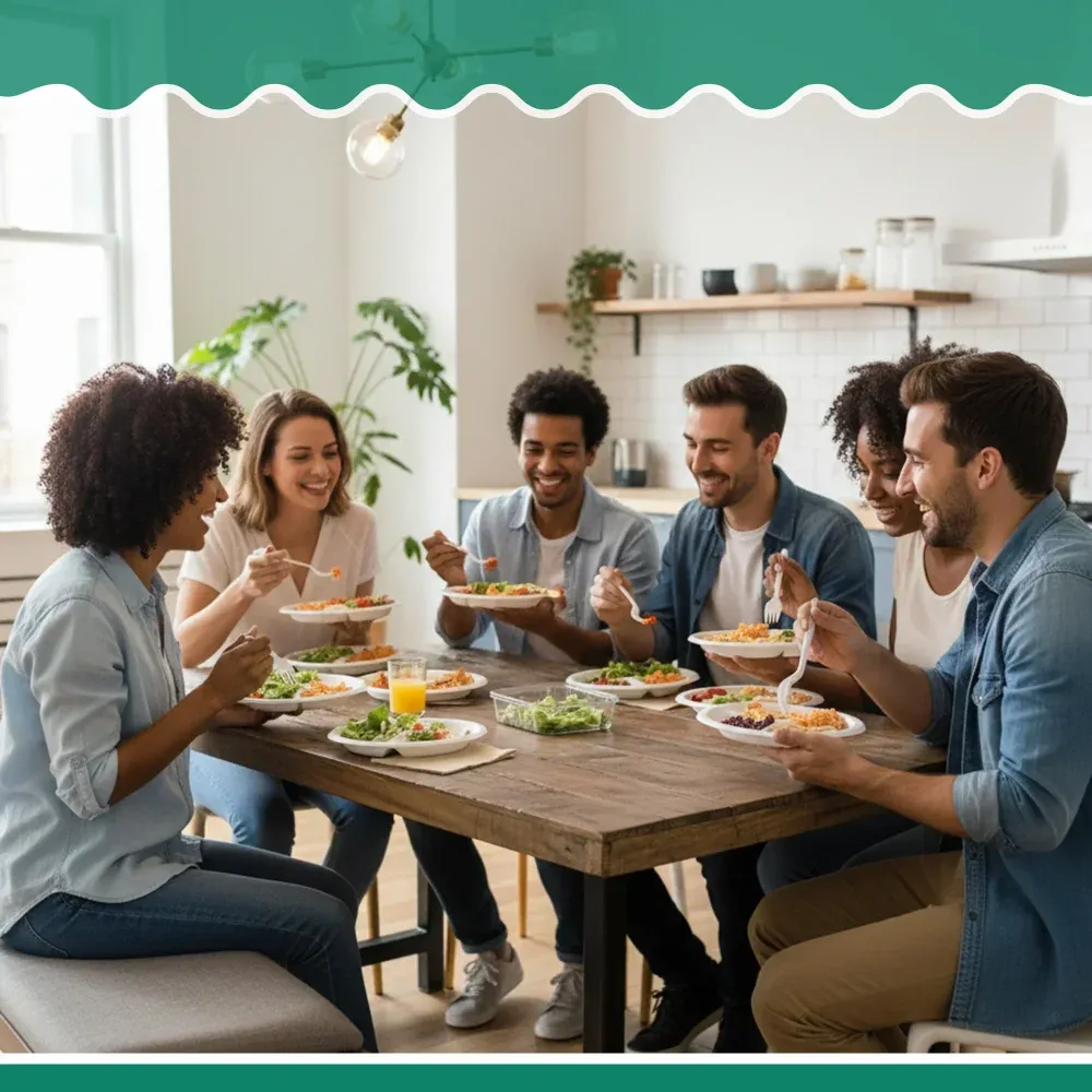 Dinelux Series 8.88" Three-Compartment Plate, Non-laminated, 500/Case