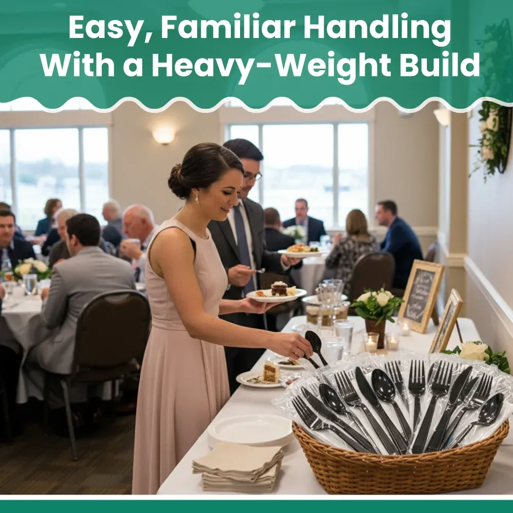 Dinelux Series Disposable Cutlery Kit, Heavy Weight, Polypropylene, 250/Case