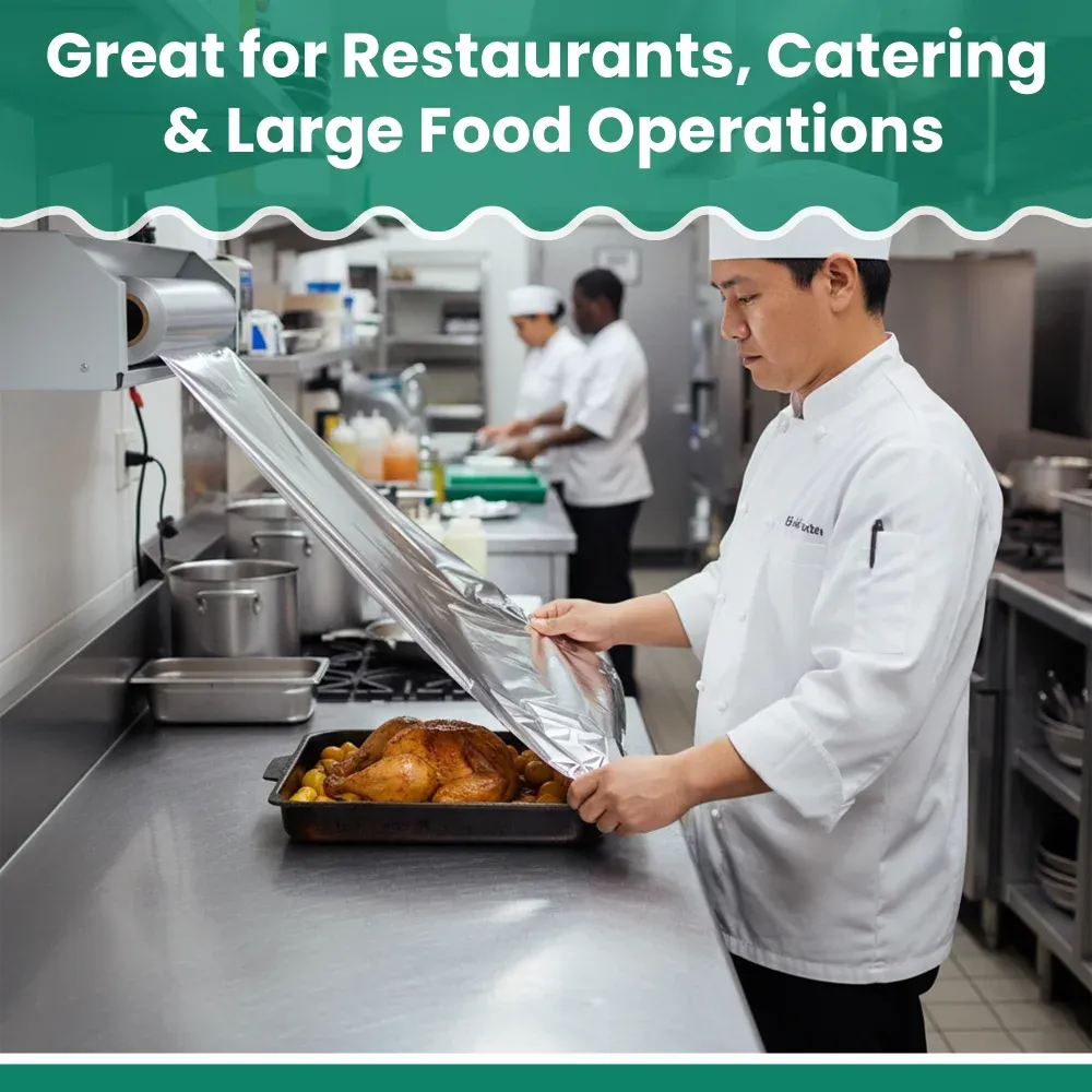 Dinelux Series 18" x 500' Food Service Foil Roll - 60 Gauge