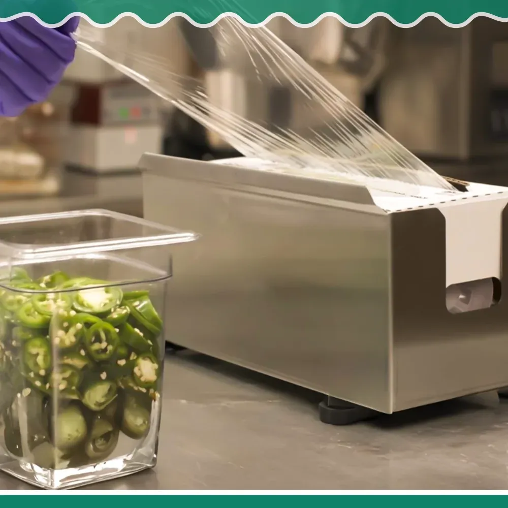 Dinelux Series 18" x 2000' Food Service PVC Cutter Film 1/Roll