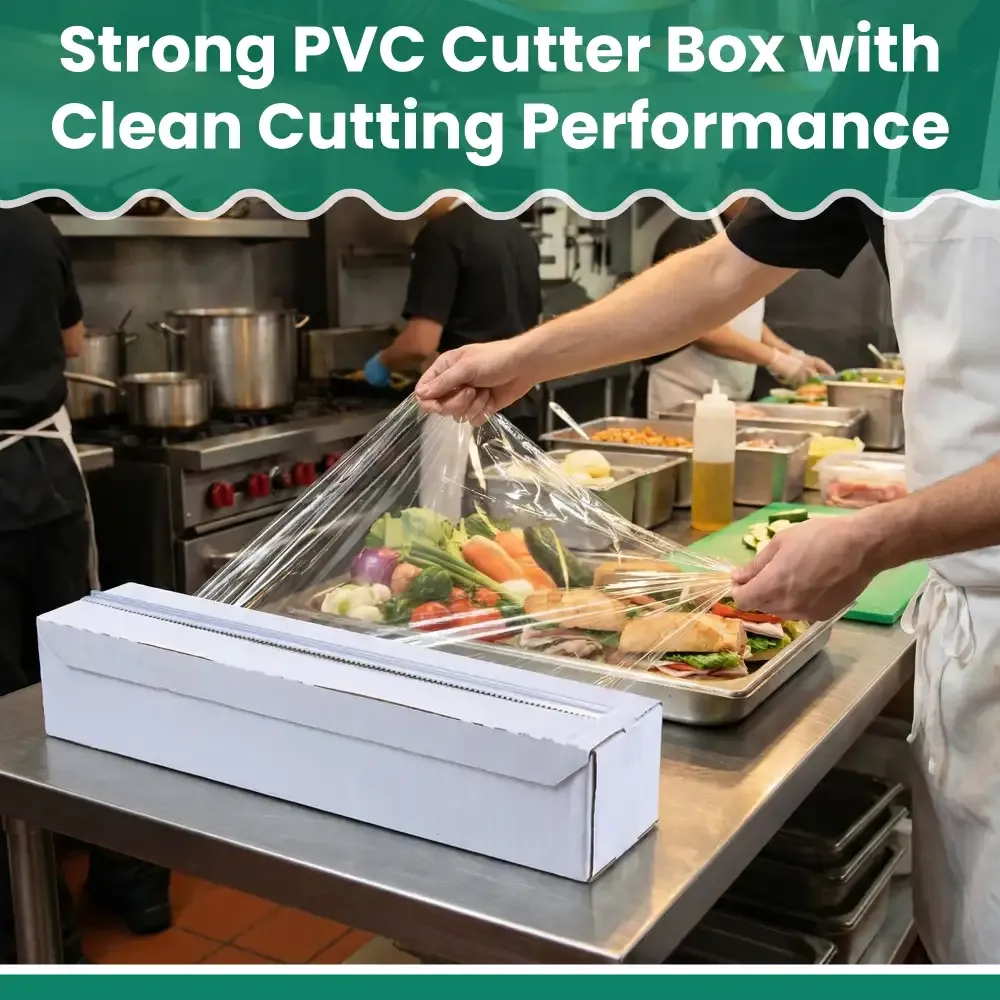 Dinelux Series 24" x 2000' Food Service PVC Cutter Film, 1/Roll