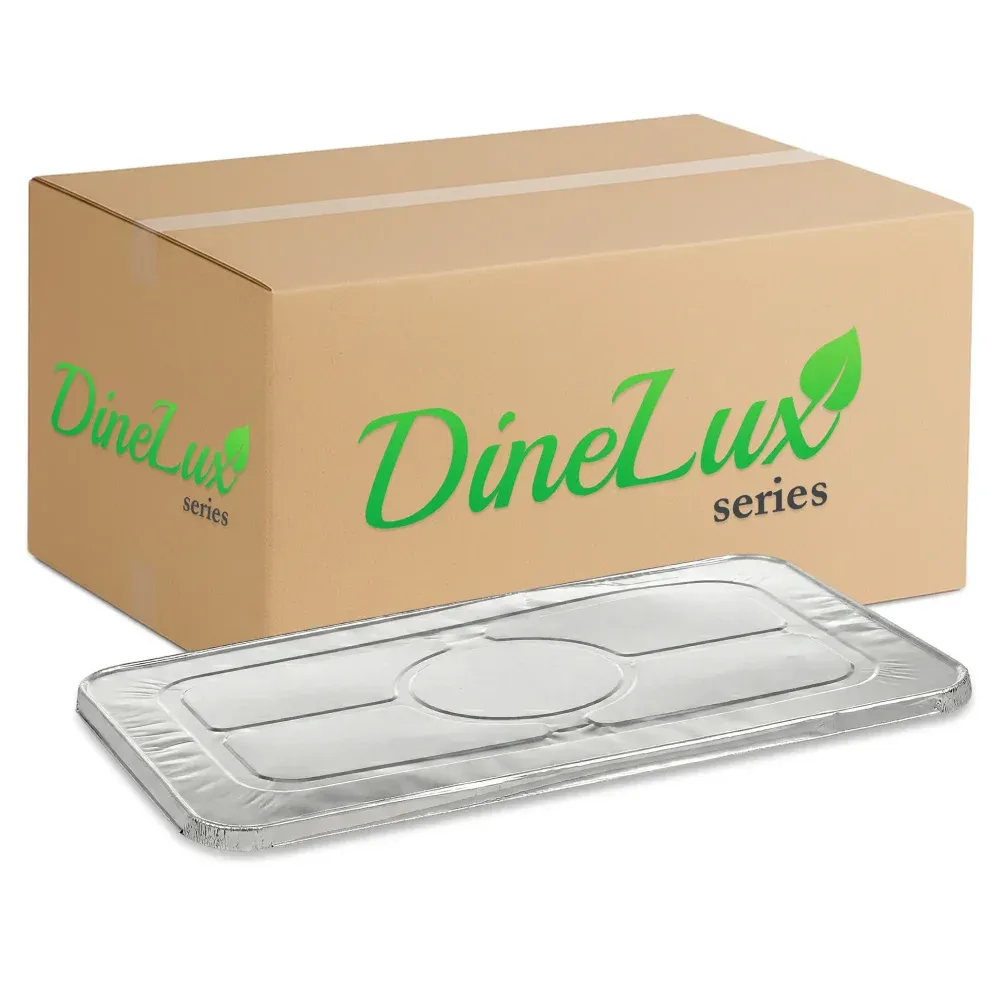 Dinelux Series Foil Steam Table Pan Lid, Full Size, 50 Lids/Case
