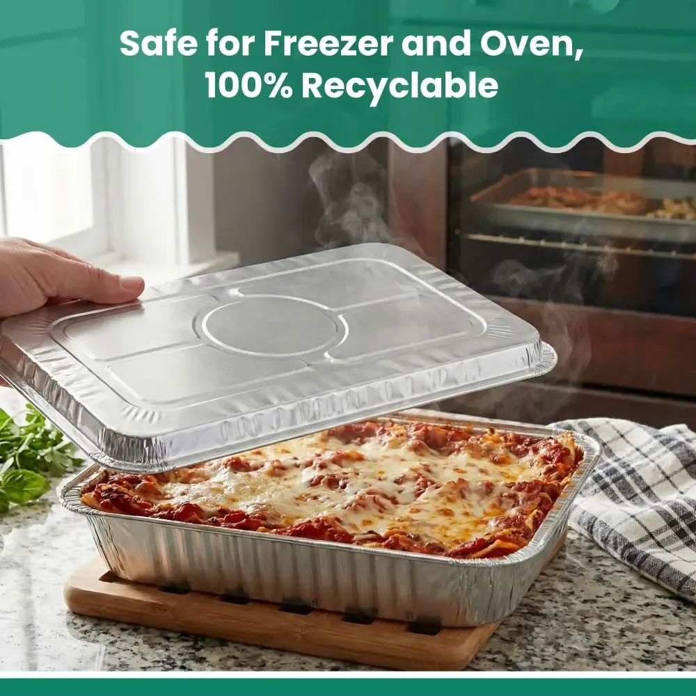 Dinelux Series Foil Steam Table Pan Lid, Full Size, 50 Lids/Case