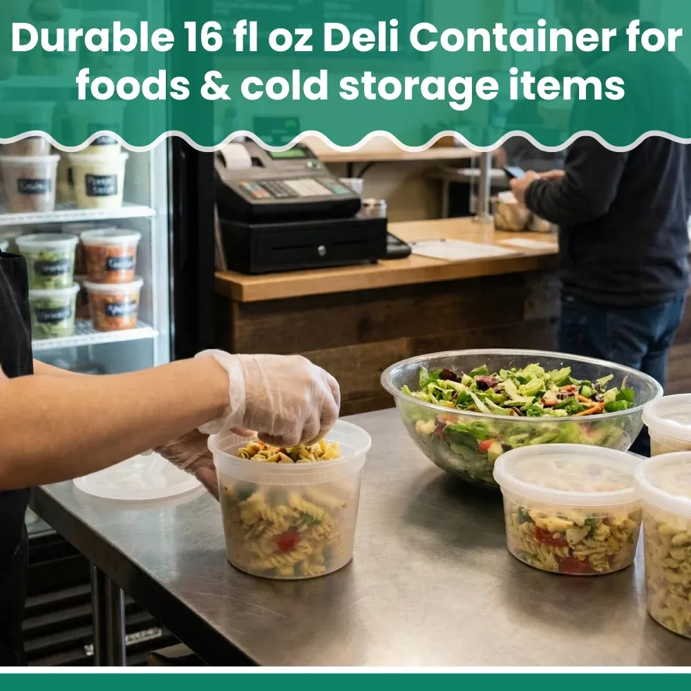 Dinelux Series 16 oz Deli Container, Heavy Duty, Clear, 240/Case