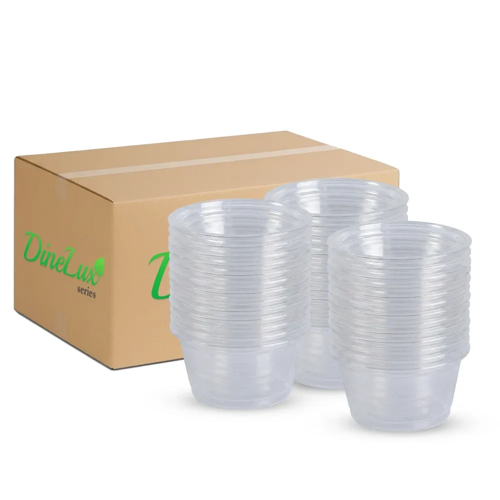 Dinelux Series 0.75 oz Plastic Portion Cup, Clear, 2500/Case