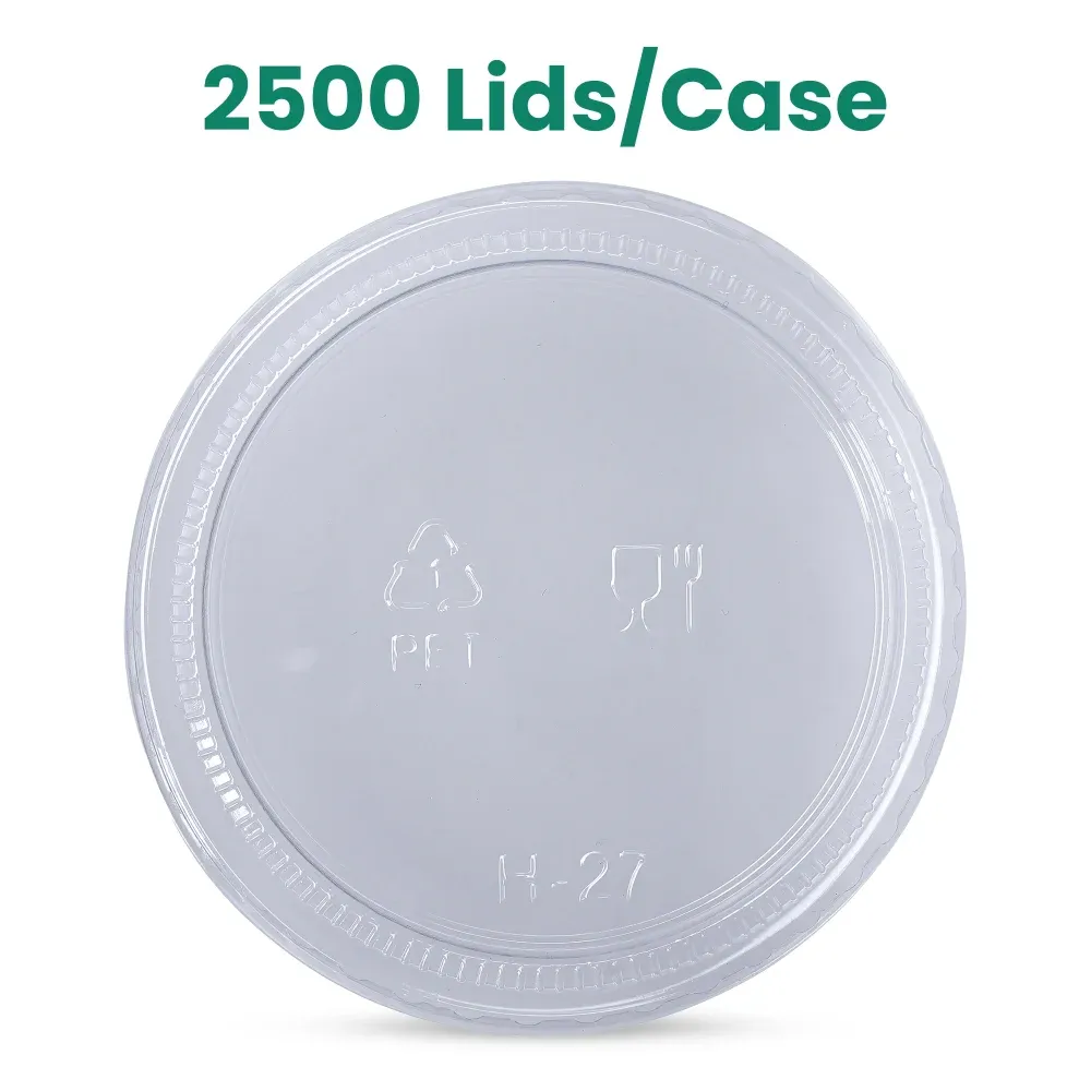 Dinelux Series Lid for 3.25 oz, 4 oz & 5.5oz Plastic Portion Cup, 2500/Case