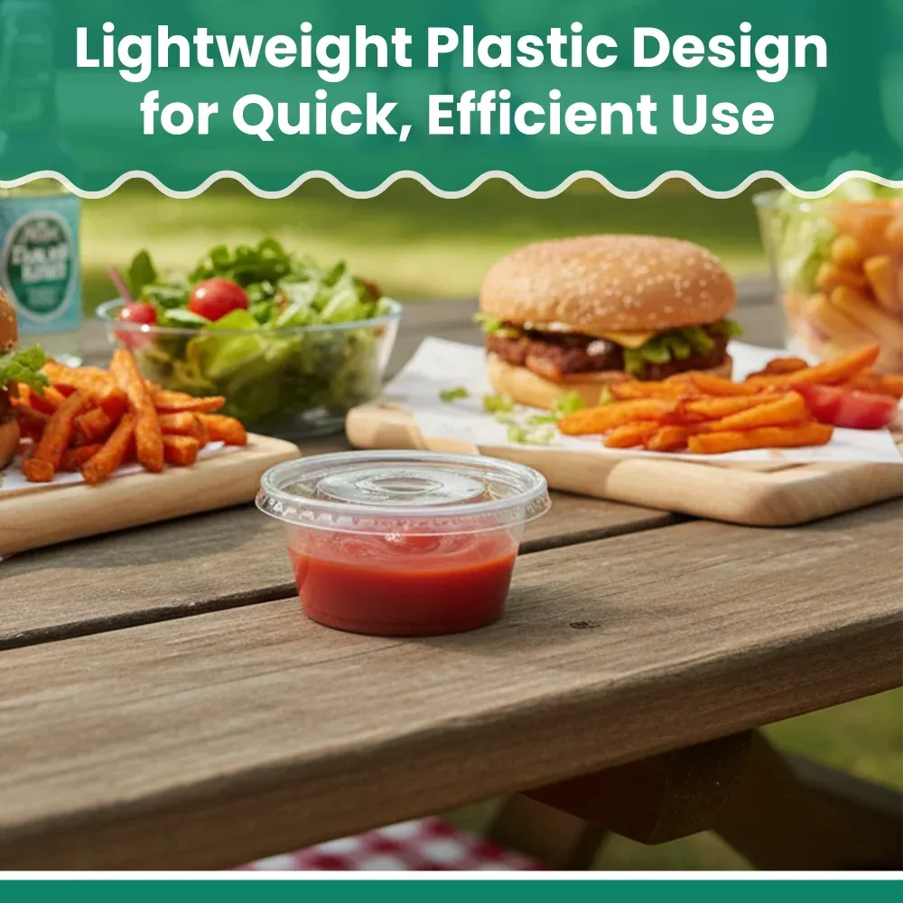 Dinelux Series Lid for 3.25 oz, 4 oz & 5.5oz Plastic Portion Cup, 2500/Case