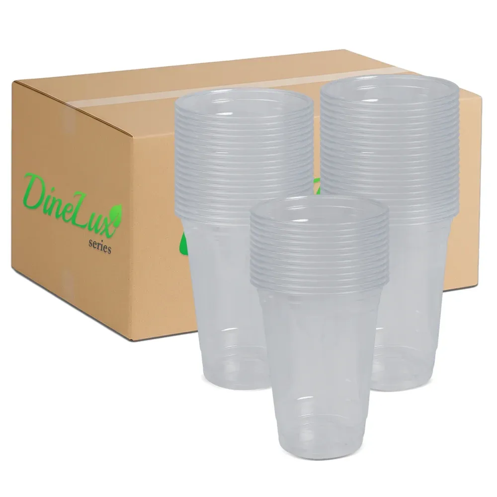 Dinelux Series 10 oz Plastic Cup, Clear, 1000/Case