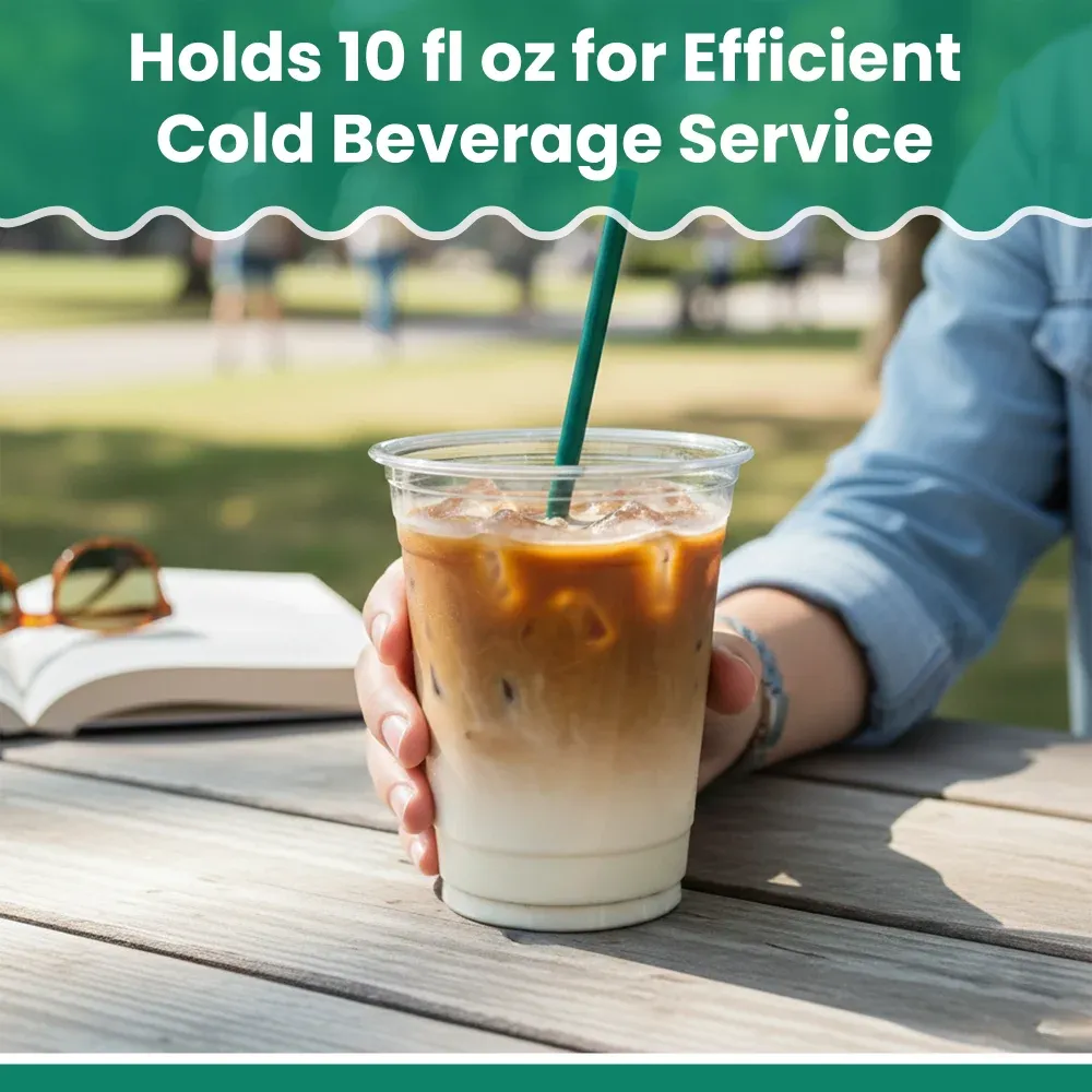 Dinelux Series 10 oz Plastic Cup, Clear, 1000/Case