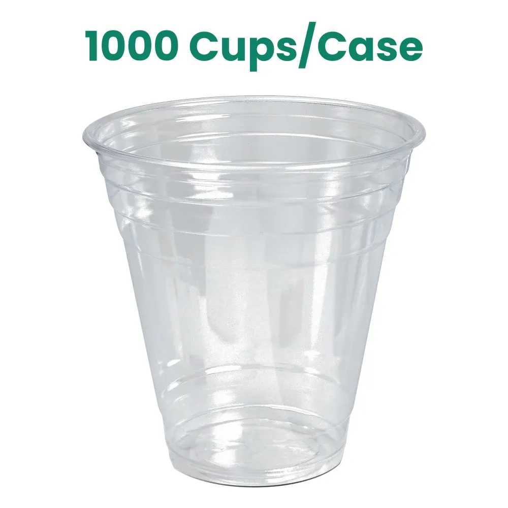 Dinelux Series 12 oz Plastic Cup Squat, Clear, 1000/Case