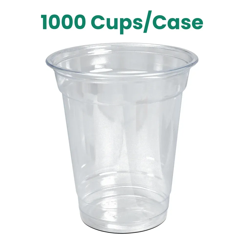 Dinelux Series 12 oz Plastic Cup Tall, Clear, 1000/Case