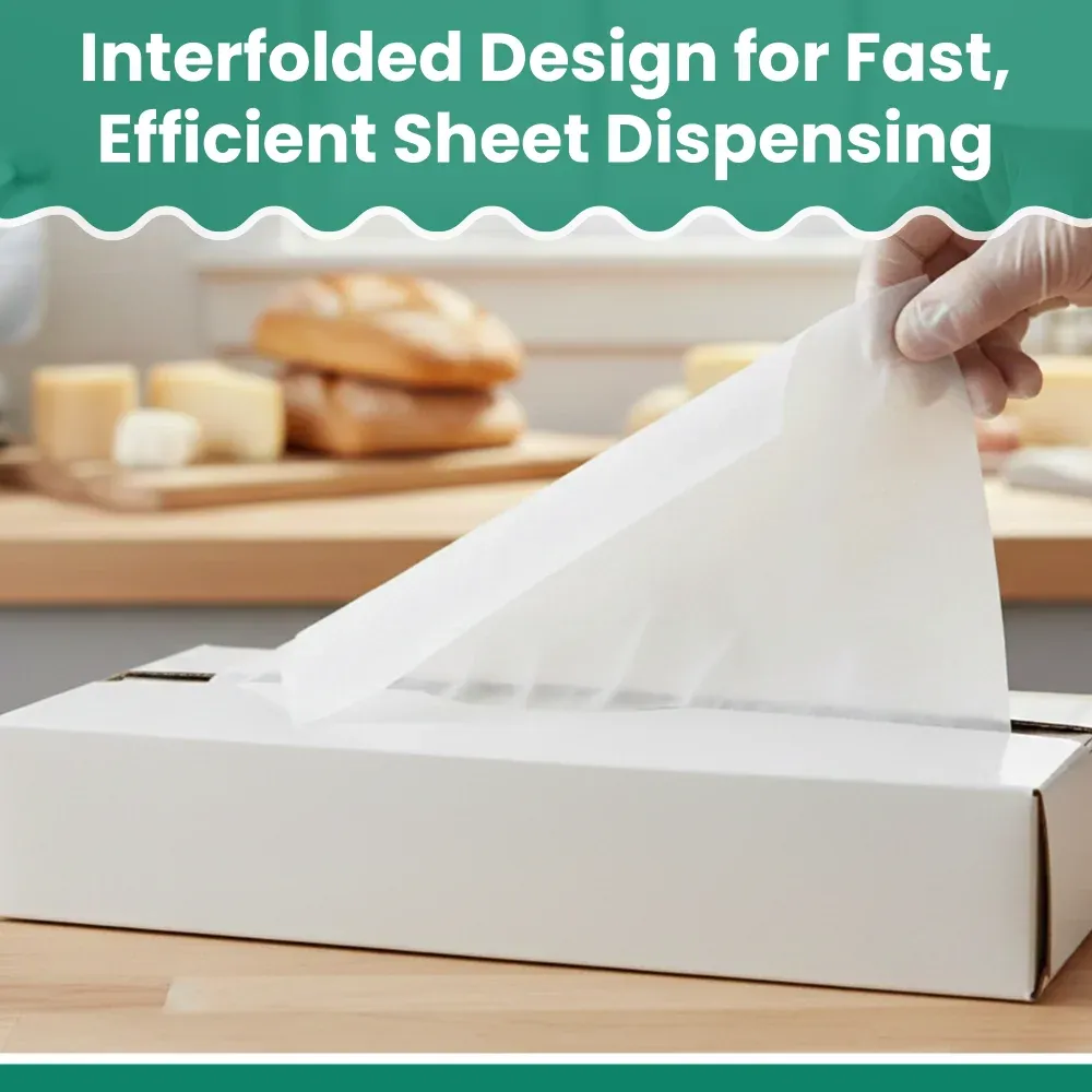 Dinelux Series Logan Wrap Interfolded Deli Wax Paper, 10" x 10.75", 6000/Case