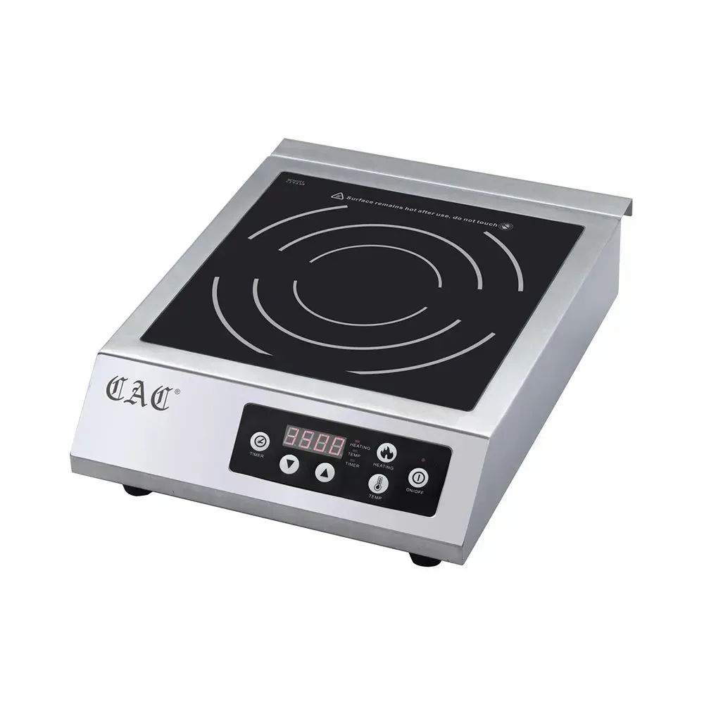 CAC China compact commercial-grade induction cooker with rapid, precise heat output, ideal for cafés, food trucks, and small restaurant kitchens.