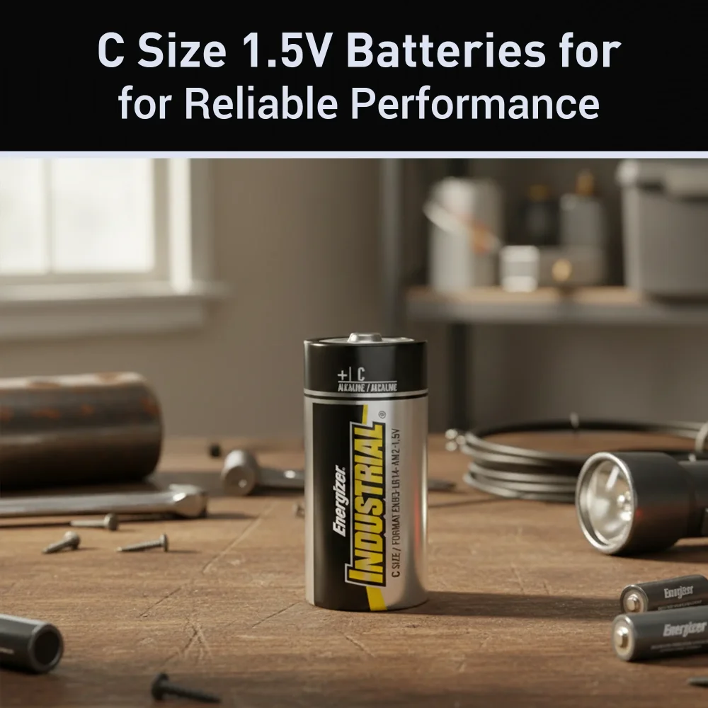 Energizer EN93 C Size 1.5V Batteries, 72/Case