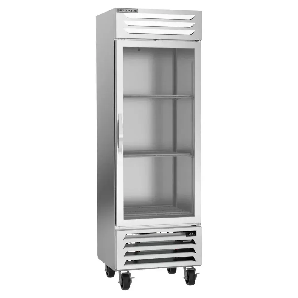 Beverage-Air compact Vista Series glass door reach-in freezer designed for efficient frozen storage and visibility in small kitchens.