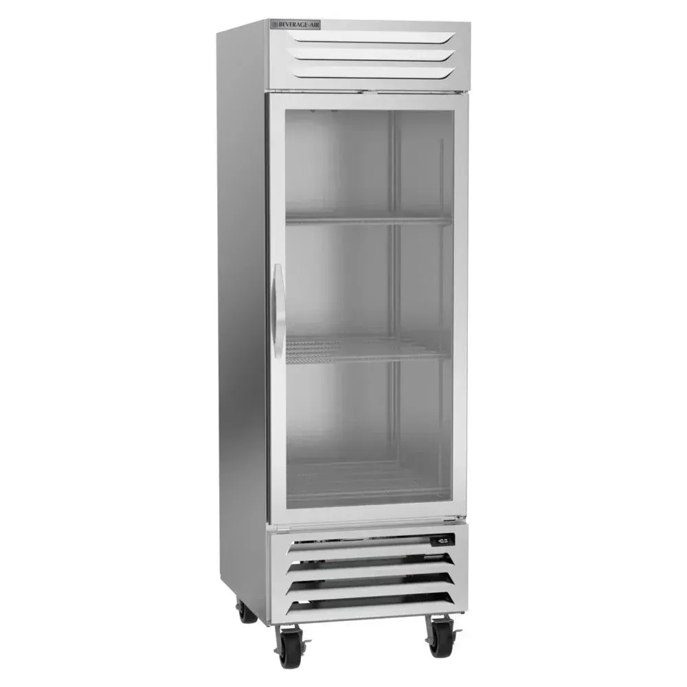Beverage-Air one-section glass door reach-in freezer delivers clear product visibility and consistent frozen storage for commercial kitchens.