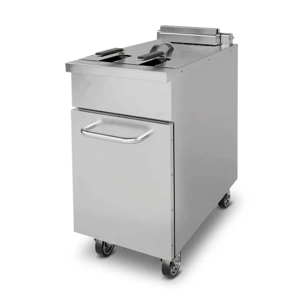 Pegasus FR-75E 20" Electric Floor Fryer, 75lb Capacity, 208V, 3 Phase