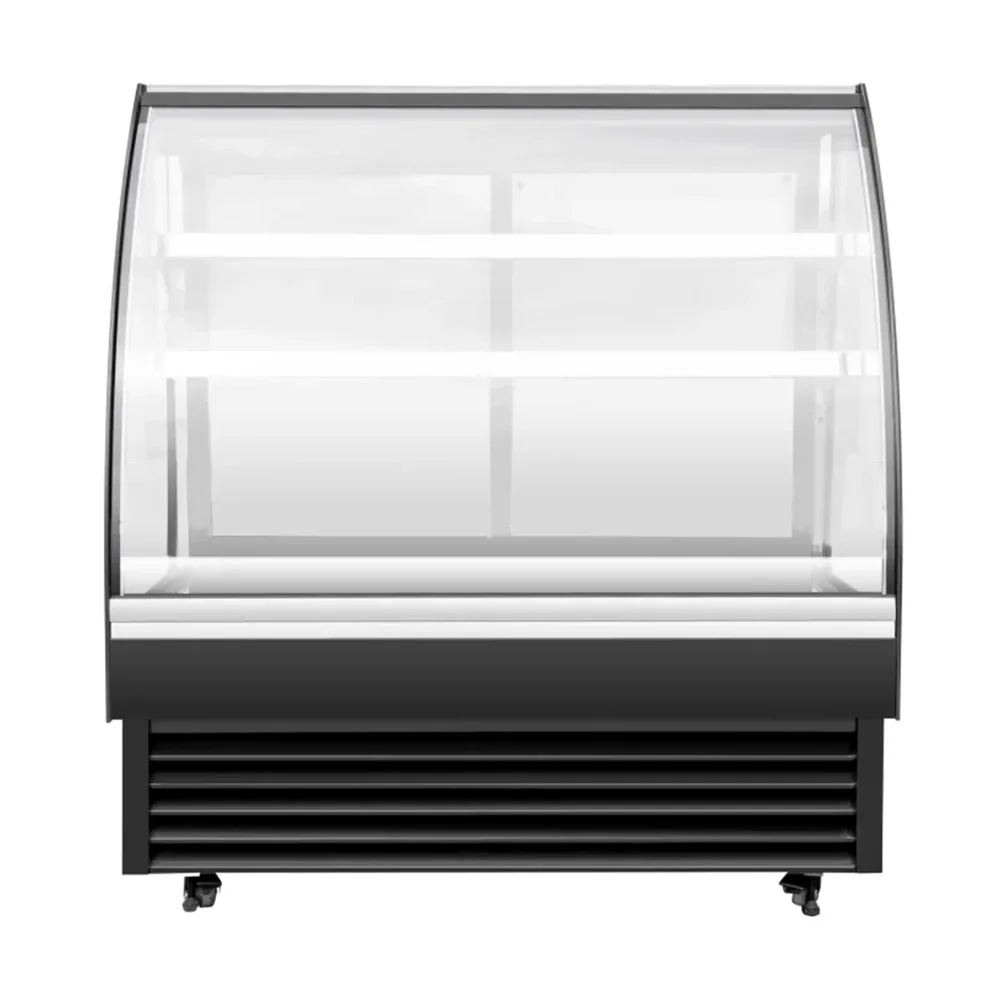 Frigomax Series 35" Refrigerated Display Case with Curved Glass, 10 cu. ft., 1 Year Warranty