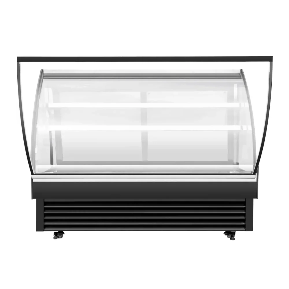 Frigomax Series 59" Refrigerated Display Case with Curved Glass, 16 cu. ft., 1 Year Warranty